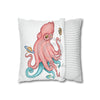 Octopus Pink Teal Planets Art Ii Spun Polyester Square Pillow Case Home Decor