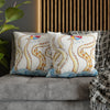 Octopus Playing Beach Ball Ink Art Spun Polyester Square Pillow Case Home Decor