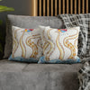 Octopus Playing Beach Ball Ink Art Spun Polyester Square Pillow Case Home Decor