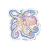 Octopus Purple Blue Rainbow Ink Art Die-Cut Magnets 3 X / 1 Pc Home Decor