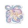 Octopus Purple Blue Rainbow Ink Art Die-Cut Magnets 5 X / 1 Pc Home Decor