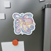 Octopus Purple Blue Rainbow Ink Art Die-Cut Magnets Home Decor