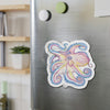 Octopus Purple Blue Rainbow Ink Art Die-Cut Magnets Home Decor