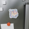 Octopus Purple Blue Rainbow Ink Art Die-Cut Magnets Home Decor