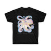 Octopus Purple Blue Tentacles Ink Art Dark Unisex Ultra Cotton Tee Black / S T-Shirt