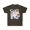 Octopus Purple Blue Tentacles Ink Art Dark Unisex Ultra Cotton Tee Chocolate / S T-Shirt