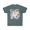 Octopus Purple Blue Tentacles Ink Art Dark Unisex Ultra Cotton Tee Heather / S T-Shirt
