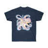 Octopus Purple Blue Tentacles Ink Art Dark Unisex Ultra Cotton Tee Navy / S T-Shirt