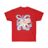 Octopus Purple Blue Tentacles Ink Art Dark Unisex Ultra Cotton Tee Red / S T-Shirt