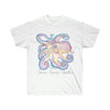 Octopus Purple Blue Tentacles Ink Art Unisex Ultra Cotton Tee White / S T-Shirt