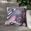 Octopus Purple Pink Watercolor Ink Art Spun Polyester Square Pillow Case 16 × Home Decor