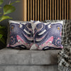 Octopus Purple Pink Watercolor Ink Art Spun Polyester Square Pillow Case Home Decor