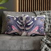 Octopus Purple Pink Watercolor Ink Art Spun Polyester Square Pillow Case Home Decor