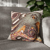 Octopus Tangerine Watercolor Ink Art Spun Polyester Square Pillow Case 18 × Home Decor