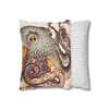 Octopus Tangerine Watercolor Ink Art Spun Polyester Square Pillow Case Home Decor