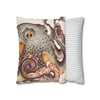 Octopus Tangerine Watercolor Ink Art Spun Polyester Square Pillow Case Home Decor