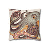 Octopus Tangerine Watercolor Ink Art Spun Polyester Square Pillow Case Home Decor