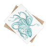 Octopus Teal Dance Ink Art Ceramic Photo Tile Home Decor