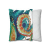 Octopus Teal Watercolor Art Ii Spun Polyester Square Pillow Case Home Decor