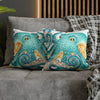 Octopus Teal Watercolor Ink Art Spun Polyester Square Pillow Case Home Decor