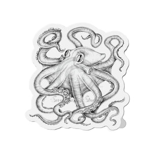 Octopus Tentacles Kraken Black White Ink Art Die-Cut Magnets 6 × / 1 Pc Home Decor