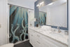 Octopus Tentacles Kraken Blue Grey Shower Curtains Home Decor
