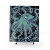 Octopus Tentacles Kraken Teal Vintage Map Shower Curtains 71 X 74 Home Decor