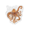Octopus Tentacles Orange Red Dancing Ink Art Die-Cut Magnets 2 X / 1 Pc Home Decor