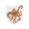 Octopus Tentacles Orange Red Dancing Ink Art Die-Cut Magnets 3 X / 1 Pc Home Decor