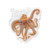 Octopus Tentacles Orange Red Dancing Ink Art Die-Cut Magnets 4 X / 1 Pc Home Decor