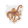 Octopus Tentacles Orange Red Dancing Ink Art Die-Cut Magnets 5 X / 1 Pc Home Decor