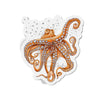 Octopus Tentacles Orange Red Dancing Ink Art Die-Cut Magnets 6 × / 1 Pc Home Decor