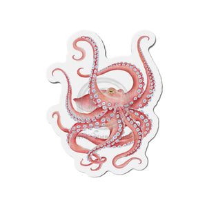 Octopus Tentacles Red Dance Watercolor Art Die-Cut Magnets 6 × / 1 Pc Home Decor