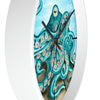 Octopus Tentacles Teal Bubbles Art Wall Clock Home Decor