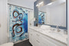 Octopus Tentacles Vintage Map Blue Chic Shower Curtain Home Decor