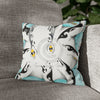 Octopus Tribal Teal Ink Art Spun Polyester Square Pillow Case 14 × Home Decor