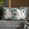 Octopus Tribal Teal Ink Art Spun Polyester Square Pillow Case Home Decor