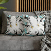 Octopus Tribal Teal Ink Art Spun Polyester Square Pillow Case Home Decor