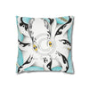 Octopus Tribal Teal Ink Art Spun Polyester Square Pillow Case Home Decor