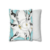 Octopus Tribal Teal Ink Art Spun Polyester Square Pillow Case Home Decor