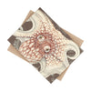 Octopus Vintage Map Taupe Ink Art Ceramic Photo Tile Home Decor