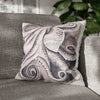 Octopus Watercolor Art Spun Polyester Square Pillow Case Home Decor