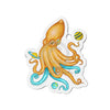 Octopus Yellow Teal And The Planets Ink Art Die-Cut Magnets 6 × / 1 Pc Home Decor