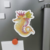 Orange Magenta Seahorse Art Die-Cut Magnets Home Decor