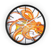 Orange Octopus Dance Ink Art Wall Clock Black / White 10 Home Decor
