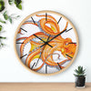 Orange Octopus Dance Ink Art Wall Clock Home Decor