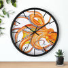 Orange Octopus Dance Ink Art Wall Clock Home Decor