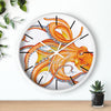 Orange Octopus Dance Ink Art Wall Clock Home Decor