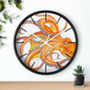 Orange Octopus Dance Ink Art Wall Clock Home Decor