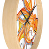 Orange Octopus Dance Ink Art Wall Clock Home Decor